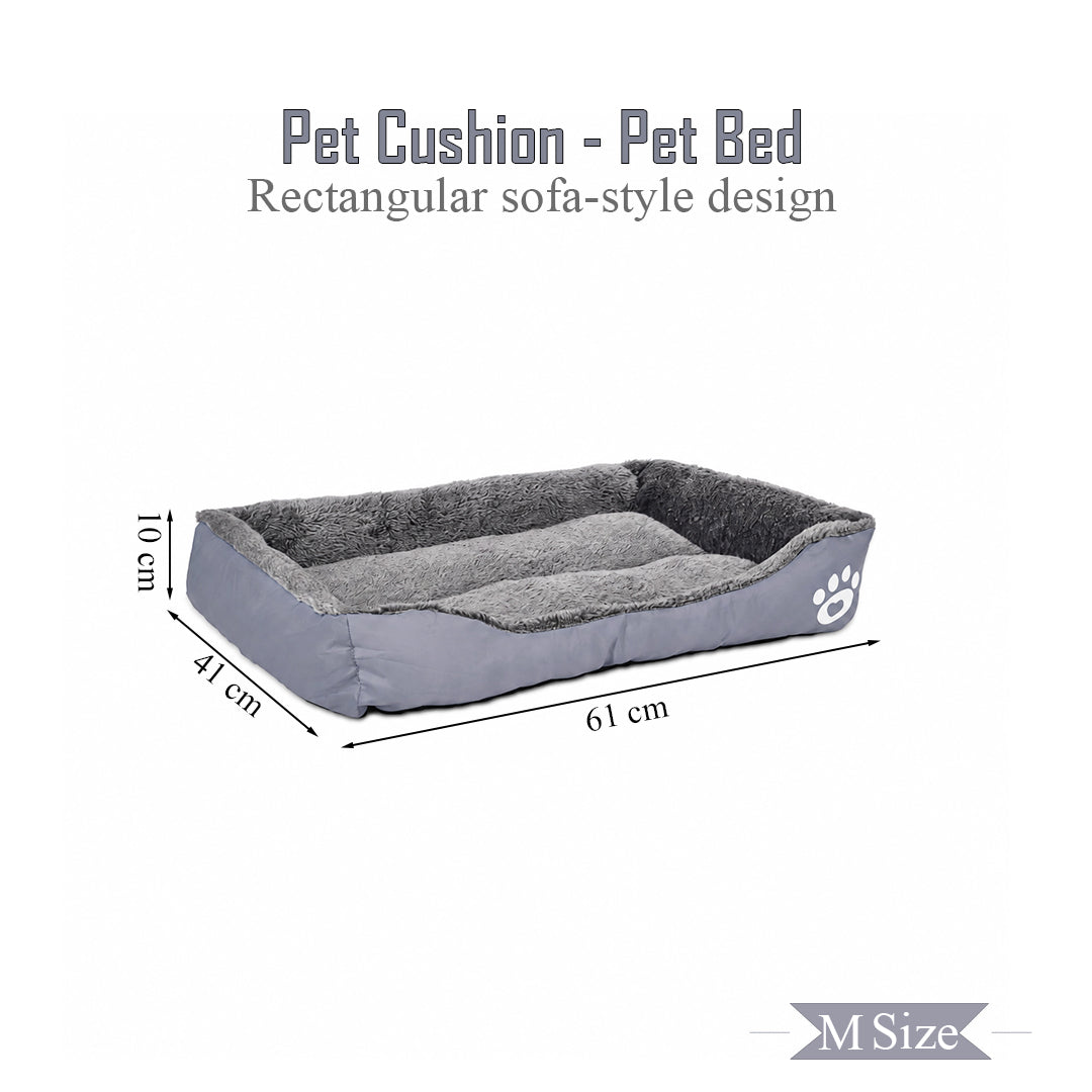Pet bed with Soft plush, Low entry, Portable and Lightweight, 61 cm Cozy indoor lounger for small Dogs and Cats, Pet cushion with Raised sides, Comfortable, Warm, Washable & Breathable Pet Sofa