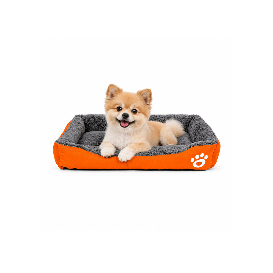 Pet bed with Soft plush, Low entry, Portable and Lightweight, 61 cm Cozy indoor lounger for small Dogs and Cats, Pet cushion with Raised sides, Comfortable, Warm, Washable & Breathable Pet Sofa