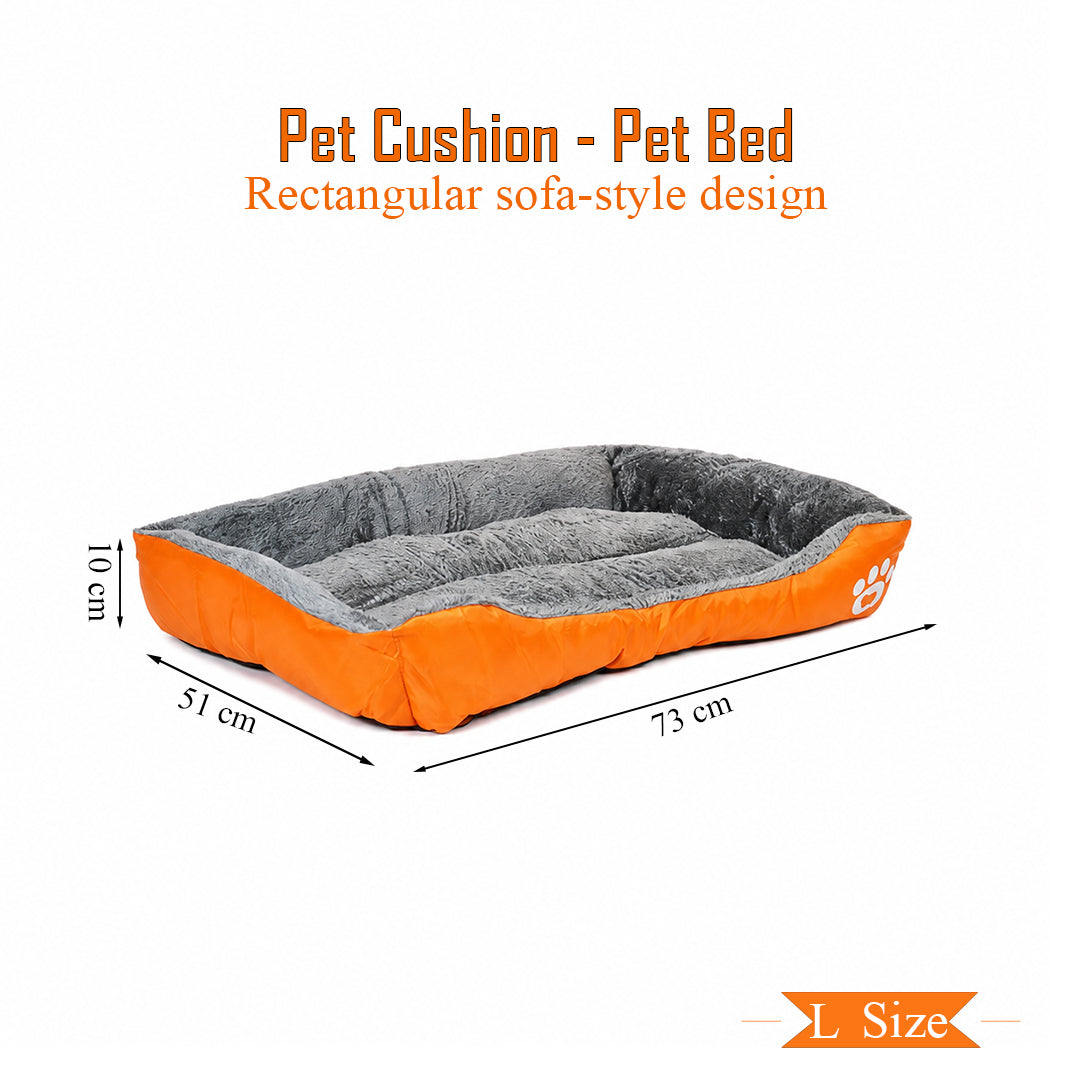 Pet bed with Soft plush, Low entry, Portable and Lightweight, 73 cm Cozy indoor lounger for small Dogs and Cats, Pet cushion with Raised sides, Comfortable, Warm, Washable & Breathable Pet Sofa