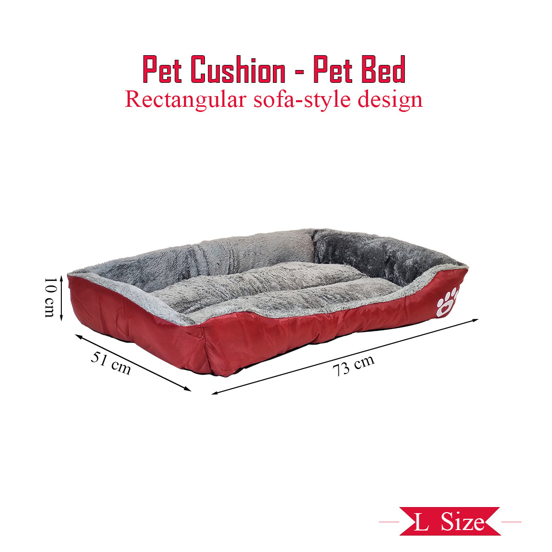 Pet bed with Soft plush, Low entry, Portable and Lightweight, 73 cm Cozy indoor lounger for small Dogs and Cats, Pet cushion with Raised sides, Comfortable, Warm, Washable & Breathable Pet Sofa