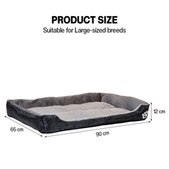 Dog bed with Raised bolster sides, Soft plush interior, and Non-slip bottom, Orthopedic dog bed for Medium & Large dogs, durable, comfortable dog sleeping bed, (XX-Large)