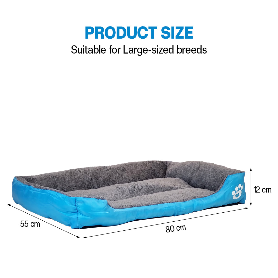 Orthopedic dog bed for Medium dogs, Soft plush pet sofa bed with Raised bolsters design, Soft plush surface, and Non-slip bottom, Comfortable calming puppy cushion, Easy to clean, 80 cm (XL)