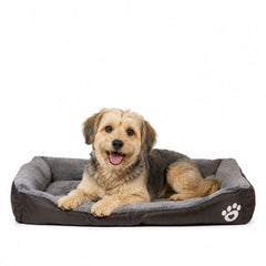 Orthopedic dog bed for Medium dogs, Soft plush pet sofa bed with Raised bolsters design, Soft plush surface, and Non-slip bottom, Comfortable calming puppy cushion, Easy to clean, 80 cm (XL)