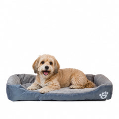 Orthopedic dog bed for Medium dogs, Soft plush pet sofa bed with Raised bolsters design, Soft plush surface, and Non-slip bottom, Comfortable calming puppy cushion, Easy to clean, 80 cm (XL)