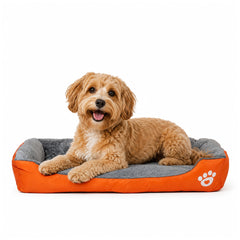 Orthopedic dog bed for Medium dogs, Soft plush pet sofa bed with Raised bolsters design, Soft plush surface, and Non-slip bottom, Comfortable calming puppy cushion, Easy to clean, 80 cm (XL)
