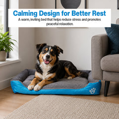 Dog bed with Raised bolster sides, Soft plush interior, and Non-slip bottom, Orthopedic dog bed for Medium & Large dogs, durable, comfortable dog sleeping bed, (XX-Large)