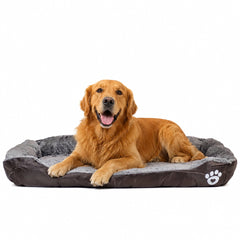Dog bed with Raised bolster sides, Soft plush interior, and Non-slip bottom, Orthopedic dog bed for Medium & Large dogs, durable, comfortable dog sleeping bed, (XX-Large)