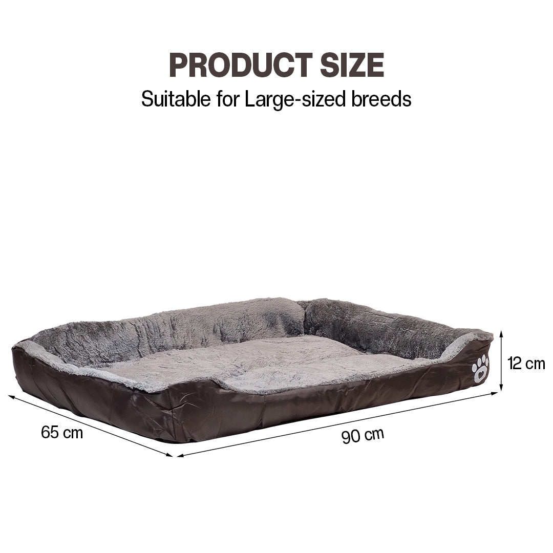 Dog bed with Raised bolster sides, Soft plush interior, and Non-slip bottom, Orthopedic dog bed for Medium & Large dogs, durable, comfortable dog sleeping bed, (XX-Large)