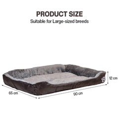 Dog bed with Raised bolster sides, Soft plush interior, and Non-slip bottom, Orthopedic dog bed for Medium & Large dogs, durable, comfortable dog sleeping bed, (XX-Large)