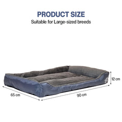 Dog bed with Raised bolster sides, Soft plush interior, and Non-slip bottom, Orthopedic dog bed for Medium & Large dogs, durable, comfortable dog sleeping bed, (XX-Large)
