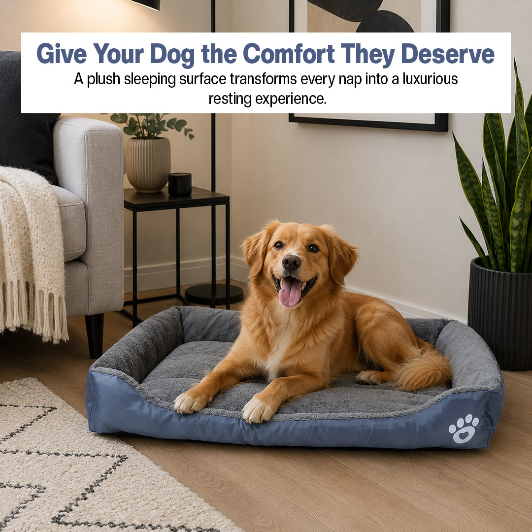 Dog bed with Raised bolster sides, Soft plush interior, and Non-slip bottom, Orthopedic dog bed for Medium & Large dogs, durable, comfortable dog sleeping bed, (XX-Large)
