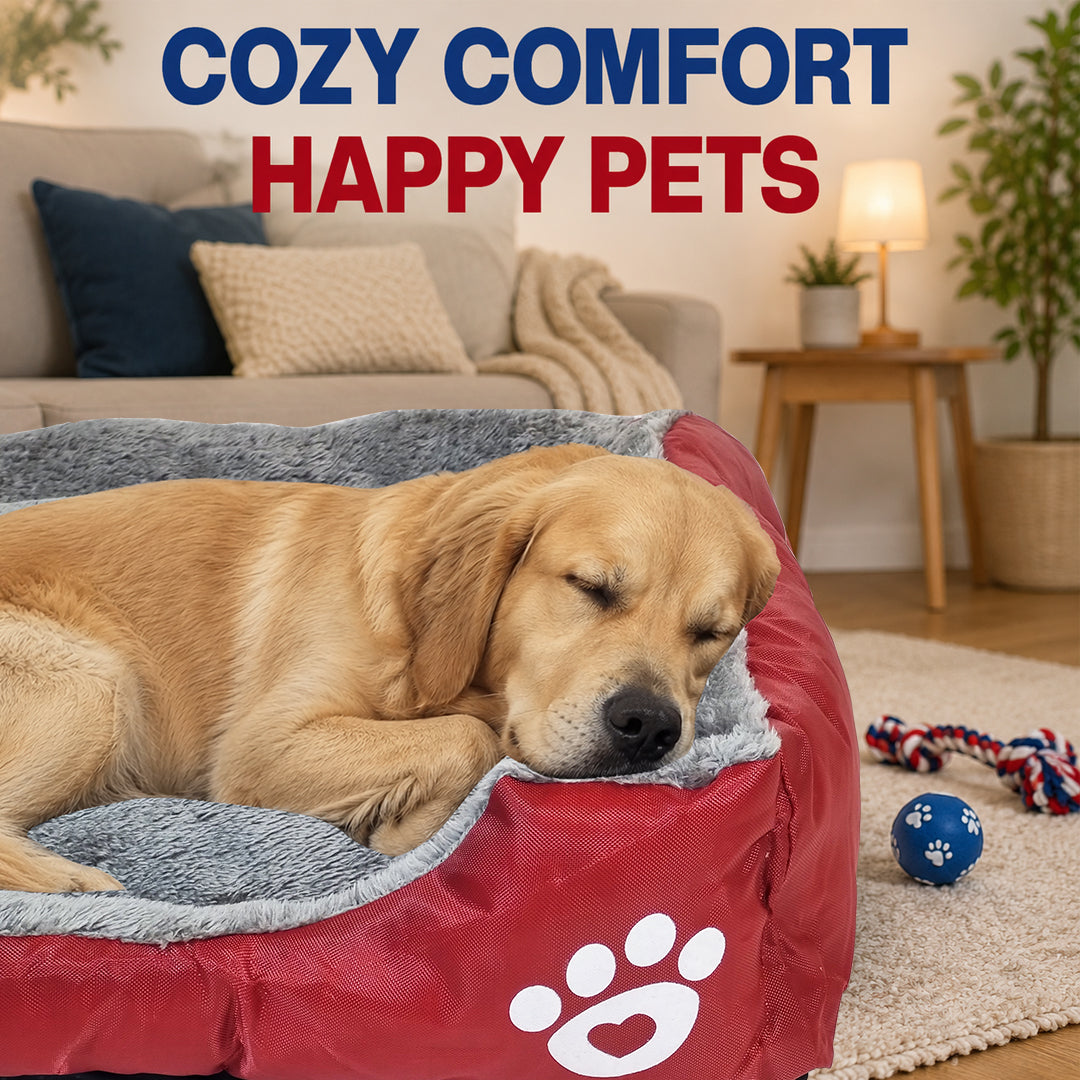 Dog bed with Raised bolster sides, Soft plush interior, and Non-slip bottom, Orthopedic dog bed for Medium & Large dogs, durable, comfortable dog sleeping bed, (XX-Large)