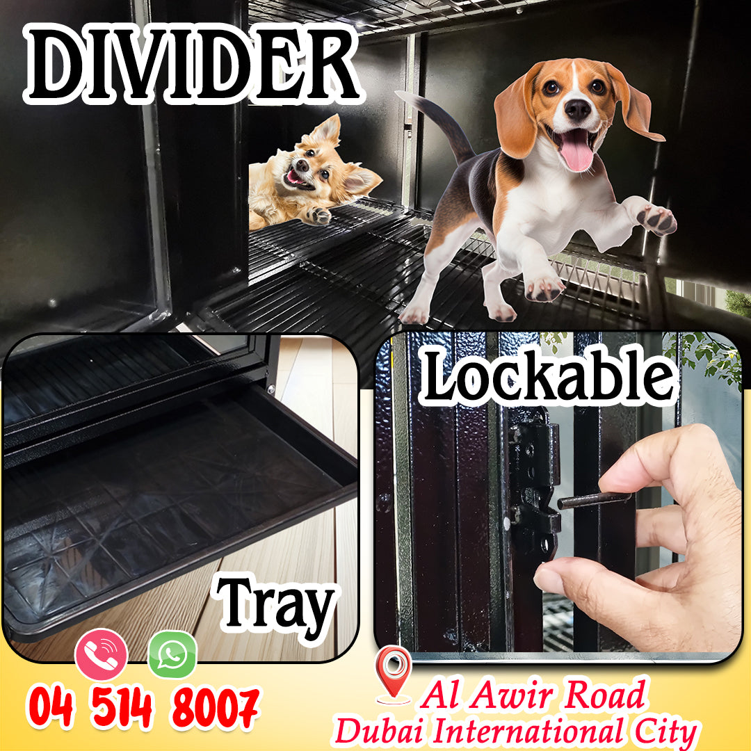 9-Zone Modular Partition Pet Cage with Wheels, Multi-Layer Heavy Duty Dog Kennel System, Stackable Pet Boarding Enclosure for Groomers, Shelters & Breeders, Lockable Doors, Indoor Pet Housing