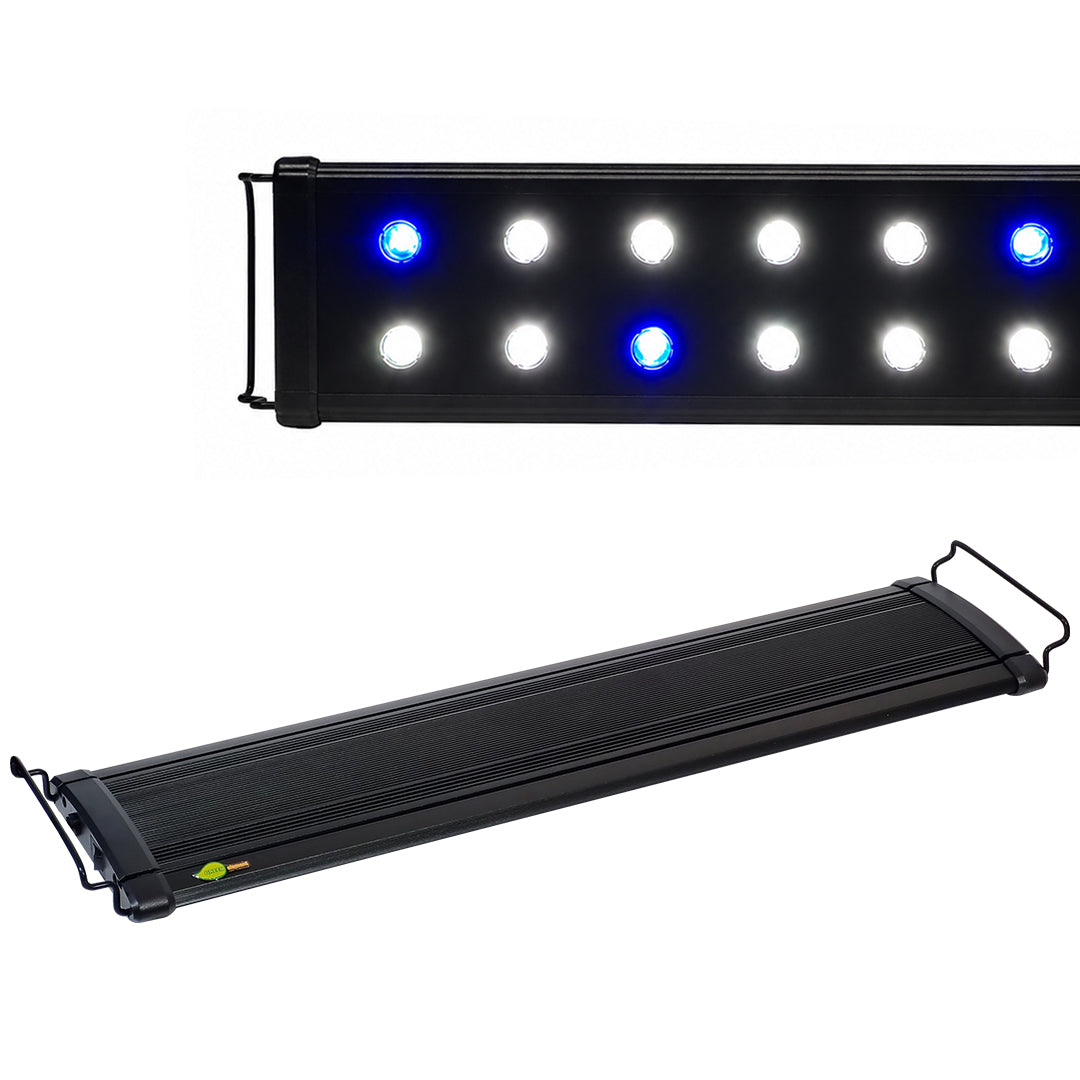 EVO-24 Aquarium LED Light, Waterproof Blue & White LED Lighting with Extendable Brackets for Freshwater Fish Tanks & Aquascaping.