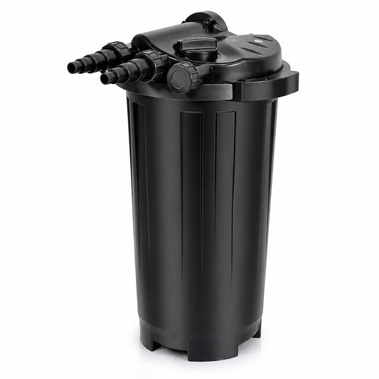 Pond Filter, External Pond Filtration System with 11W UV Clarification, 10000-15000L/H Water Flow, 3-Stage Mechanical and Biological Filtration, Ceramic Rings and Bio Balls for Koi Ponds