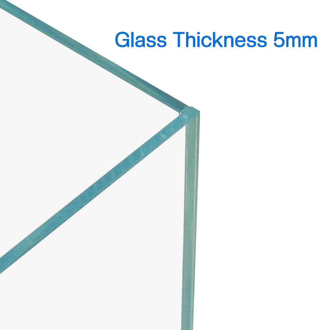 Ultra Clear Rimless Glass Aquarium Tank, Transparent Fish Tank for Freshwater & Saltwater Aquariums, Crystal Clear Glass Display Tank for Betta Fish, Shrimp, Aquascaping & Home Office Decor (27 L/15L)