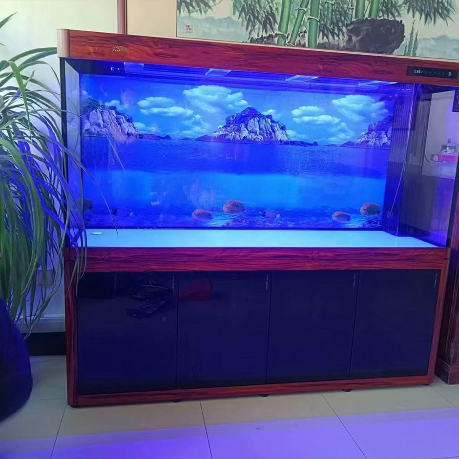 Luxury LED Aquarium with Wooden Cabinet Stand