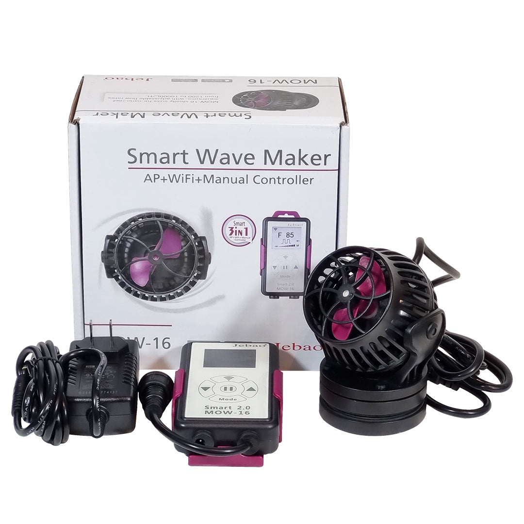 Jebao Smart Wave Maker MOW-16, WiFi Aquarium Circulation Pump with Manual Controller for Freshwater & Marine Tanks
