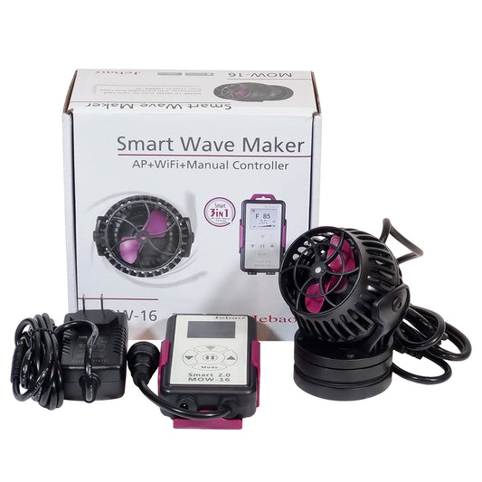 Jebao Smart Wave Maker MOW-16, WiFi Aquarium Circulation Pump with Manual Controller for Freshwater & Marine Tanks