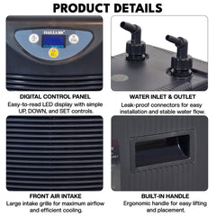 Pond Chiller HC-150A, Digital Water Cooling System for Koi Ponds, Fish Ponds & Aquaculture, Adjustable Temperature Control