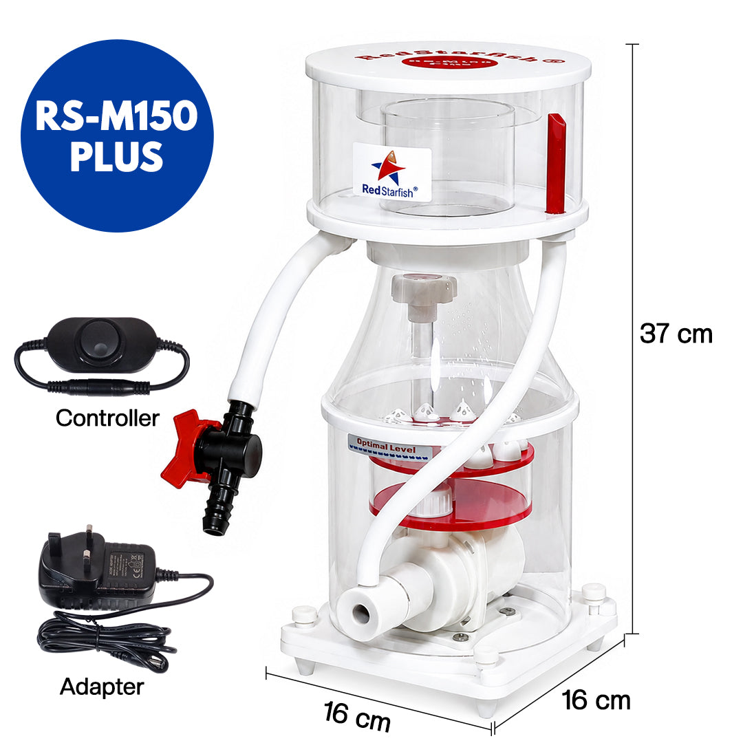 RedStarfish RS-M150 PLUS Protein Skimmer for Saltwater Aquariums – Internal Reef Aquarium Protein Skimmer with Needle Wheel Pump, Efficient Foam Fractionator for Marine Tanks, Quiet High-Performance Filtration