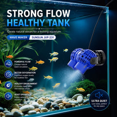 SUNSUN JVP-231 Wave Maker, Dual-Head Aquarium Circulation Pump for Freshwater & Marine Tanks, Powerful Water Flow