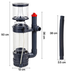 BOYU WG-520 Protein Skimmer for Marine & Saltwater Aquariums, Internal Aquarium Skimmer with High-Efficiency Foam Fractionation, Adjustable Water Level, Quiet Operation, Reef Tank Filter
