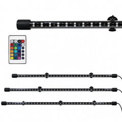 LED Aquarium Light for Fish Tanks, Multicolor LED Aquarium Lighting with Remote Control, Adjustable Mounting with Suction Cups, 3 Size Options