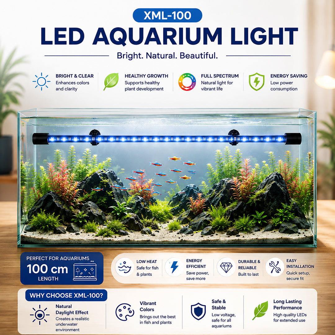 LED Aquarium Light for Fish Tanks, Multicolor LED Aquarium Lighting with Remote Control, Adjustable Mounting with Suction Cups, 3 Size Options