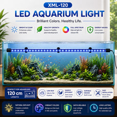 LED Aquarium Light for Fish Tanks, Multicolor LED Aquarium Lighting with Remote Control, Adjustable Mounting with Suction Cups, 3 Size Options