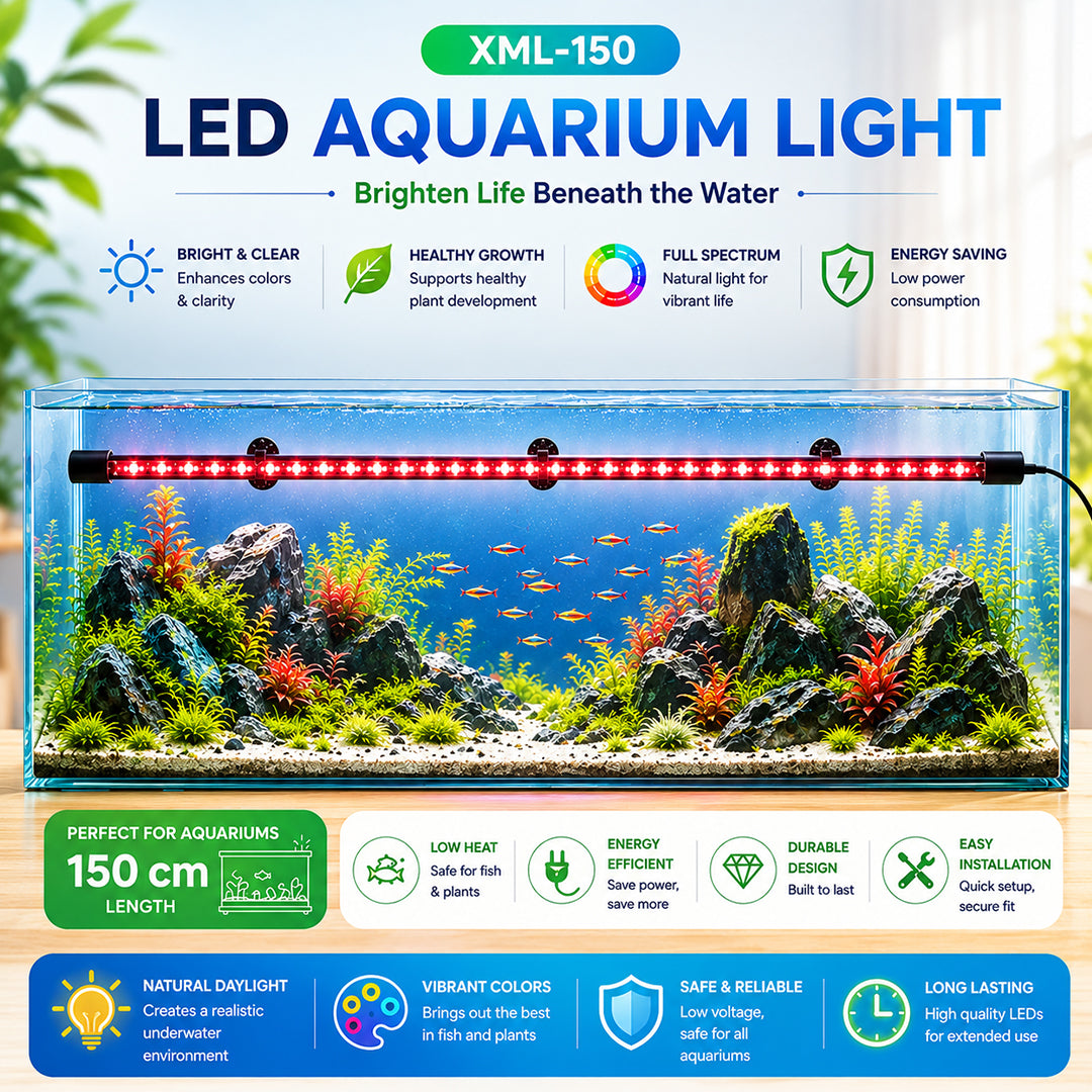 LED Aquarium Light for Fish Tanks, Multicolor LED Aquarium Lighting with Remote Control, Adjustable Mounting with Suction Cups, 3 Size Options