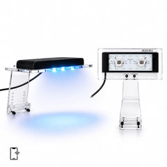 Aquarium LED Light, 2 x 10W Full Spectrum Fish Tank Light with Bluetooth App Control, Adjustable Light Intensity, High Brightness, Waterproof IPX4, Acrylic Mounting Bracket for Freshwater, Reef and Planted Tanks